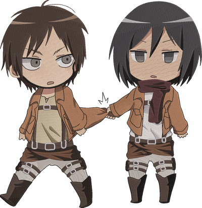 Eren &amp; Mikasa Cute Shingeki - Attack On Titan