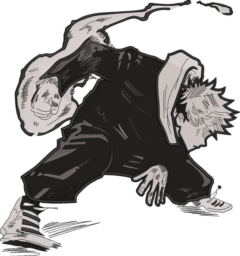 Itadori Black &amp; White Jujutsu Kaisen