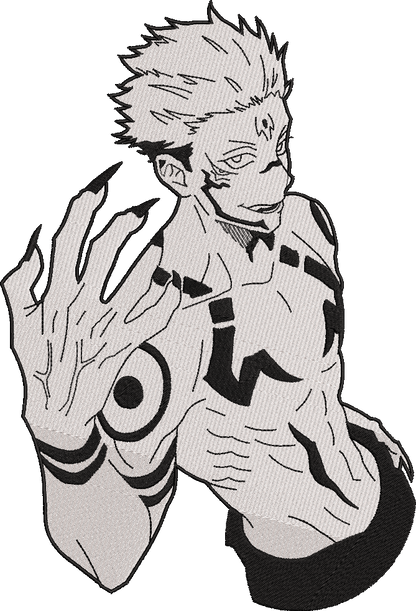 Sukuna Blanco & Negro Jujutsu Kaisen