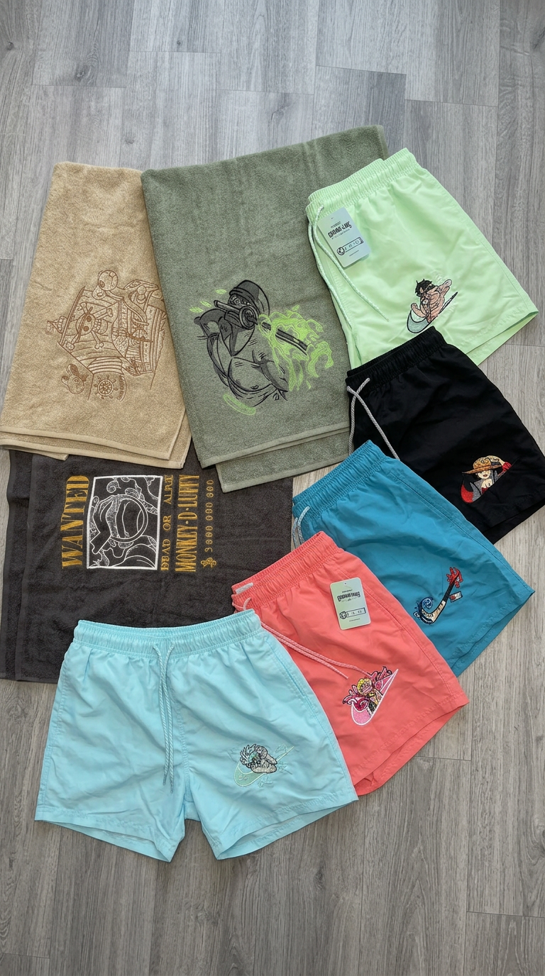 Pack Verano Anime: Bañador ECO Personalizable + Toalla Bordada