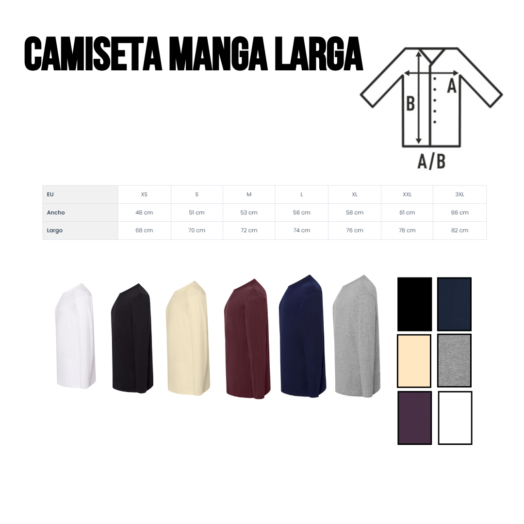 Guía de tallas — camiseta manga larga