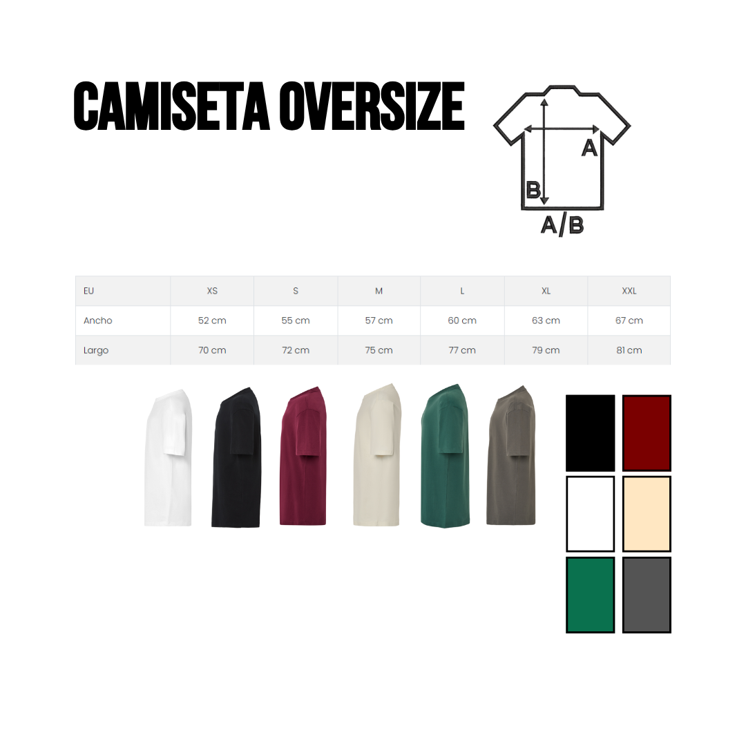 Guía de tallas — camiseta oversize