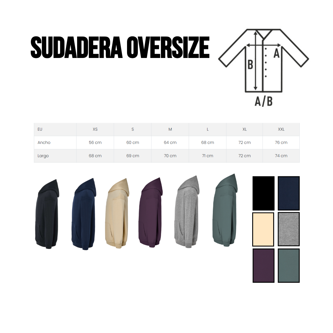 Guía de tallas — sudadera oversize